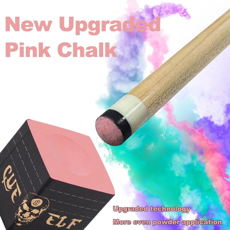 CUEELF Cube Pool Cue Chalk Technology Billiard Pool Stick Chalk for Professional Low Deflection, Durable, Reduces Miscues-1pc - Image 2
